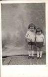 Fantaisie - Enfants - two sweet little girls CARTE PHOTO -