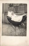 Fantaisie - Enfants - bebe - Baby in buggy CARTE PHOTO 