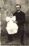 Fantaisie - Enfants - Proud father and baby - bebe CARTE PHOTO 