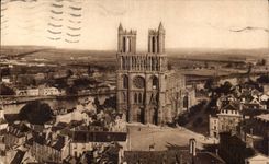 Mantes la Jolie - Panorama vu de la Tour Saint Maclou - CPA 