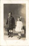 CARTE PHOTO Folklore Costume Enfants
