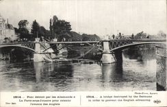 CPA Ferte under Jouarre Bridge destroyed by German
