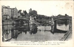 CPA Ferte under Jouarre Battles of the Marne Bridge of the Furriers