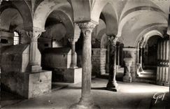 CPSM Jouarre the interior crypt Marble Columns with capital Stoup of 5th