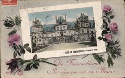 CPA Palais de Fontainebleau Facade du palais 