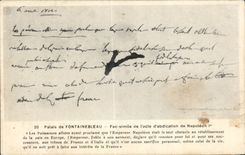 CPA Palais de Fontainebleau Fac simile de l acte d abdication de Napolein 1er