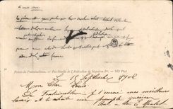 CPA Palais de Fontainebleau Fac simile de l abdication de Napoleon 1er