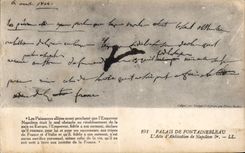 CPA Palais de Fontainebleau Acte d abdication de Napoleon 1er