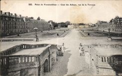 CPA Palais de Fontainebleau Cour des adieux vue de la terrasse