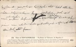 CPA Palais de Fontainebleau Fac simile de l abdication de Napoleon 1er