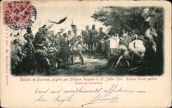 CPA Bataille de bouvines gagnee par Philippe Auguste 27 juillet 1214 Musee de Versailles
