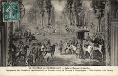 CPA Rambouillet the castle Dining room on the left Tapisserie of the Goblins Return of hunting