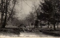 CPA Rambouillet Parc Falls of the river in the English garden