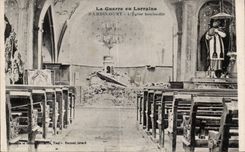 CPA Militaria Rambucourt Church bombardee