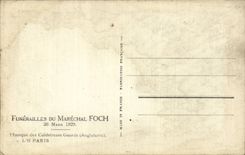 CPA Militaria Funeral of the Marshal Foch March 26th 1929 Music of Coldstream guards