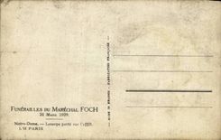 CPA Militaria Funerailles of the Marshal Foch Notre Dame March 26th 1929 the body relates to the barrel