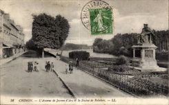 CPA Chinon which occurred of Jeanne arc and Statue of Rabelais