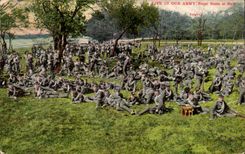 CPA Militaria Life in our army Scots at Rest