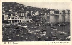 Cannes - Sight on the Casino and the Small cross - CPA