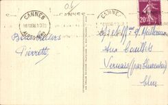 Cannes - Sight on the Casino and the Small cross - CPA