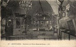 Honfleur - Interieur du Notre Dame de Grace - CPA