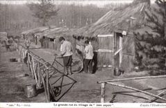 CPA Guerre of 1914 Militaria main street of the village of Good hope Bicycle Cycles