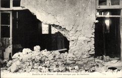 CPA Battles of the Marne School saccagee by the barbarians