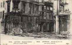 CPA Militaria Amberes contiene brulees cerca del lugar verde