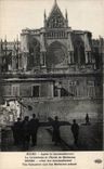 CPA Reims the cathedral after the bombardment Medical school