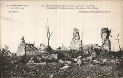 CPA Militaria Vermandovilliers ruins of the village