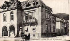 CPA Militaria Bitschwiller the town hall after the bombardment