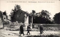 CPA Militaria Champagne Ruins of the farm of Moscow