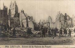 CPA Militaria Leuwen Ruins of the house of the people