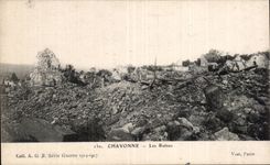 CPA Militaria Chavonne ruins