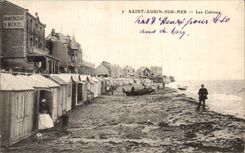 CPA Saint Aubin on sea cabins