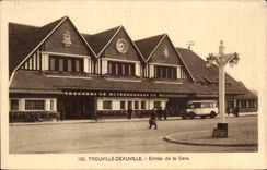 CPA Trouville Deauville entree de la gare