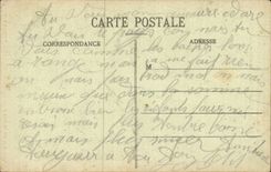 CPA Militaria Greenhouses church bombardee by the Germans Bicycle