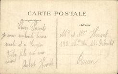 CPA Militaria Reims bombards Rue Cahnzy Cafe Denis Saint