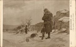 CPA Militaria Bourguignon Nos poilus sur le front 