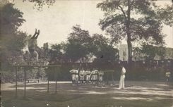 CARTE PHOTO Enfants Sport Gymnastique Barres paralleles