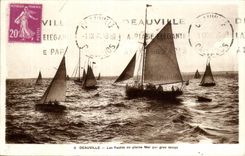 Deauville - Yachts on the open sea by heavy weather - CPA