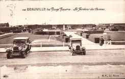 Deauville - the Flowered Beach - Gardens of the Automobile Casino - CPA