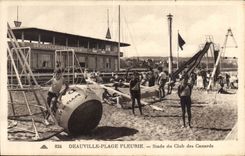 Deauville - Flowered Beach - Stage of the Club of Ducks - children - CPA