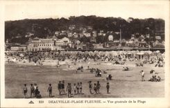 Deauville - Flowered Beach - View of the Beach - CPA