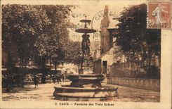Caen - Fountain of the Three Graces - CPA