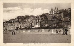 Trouville - La Plage et les Villas - CPA 