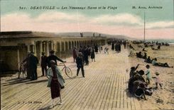 Deauville - New Baths and the Beach - CPA