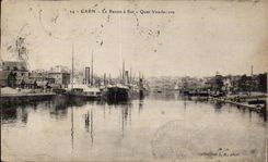 Caen - the Wet dock - Vendeuvre Quay - CPA