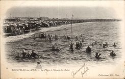 Trouville - La Plage a l heure des Bains - CPA 