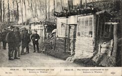 CPA War of 1914 villages built by our soldiers in Woevre